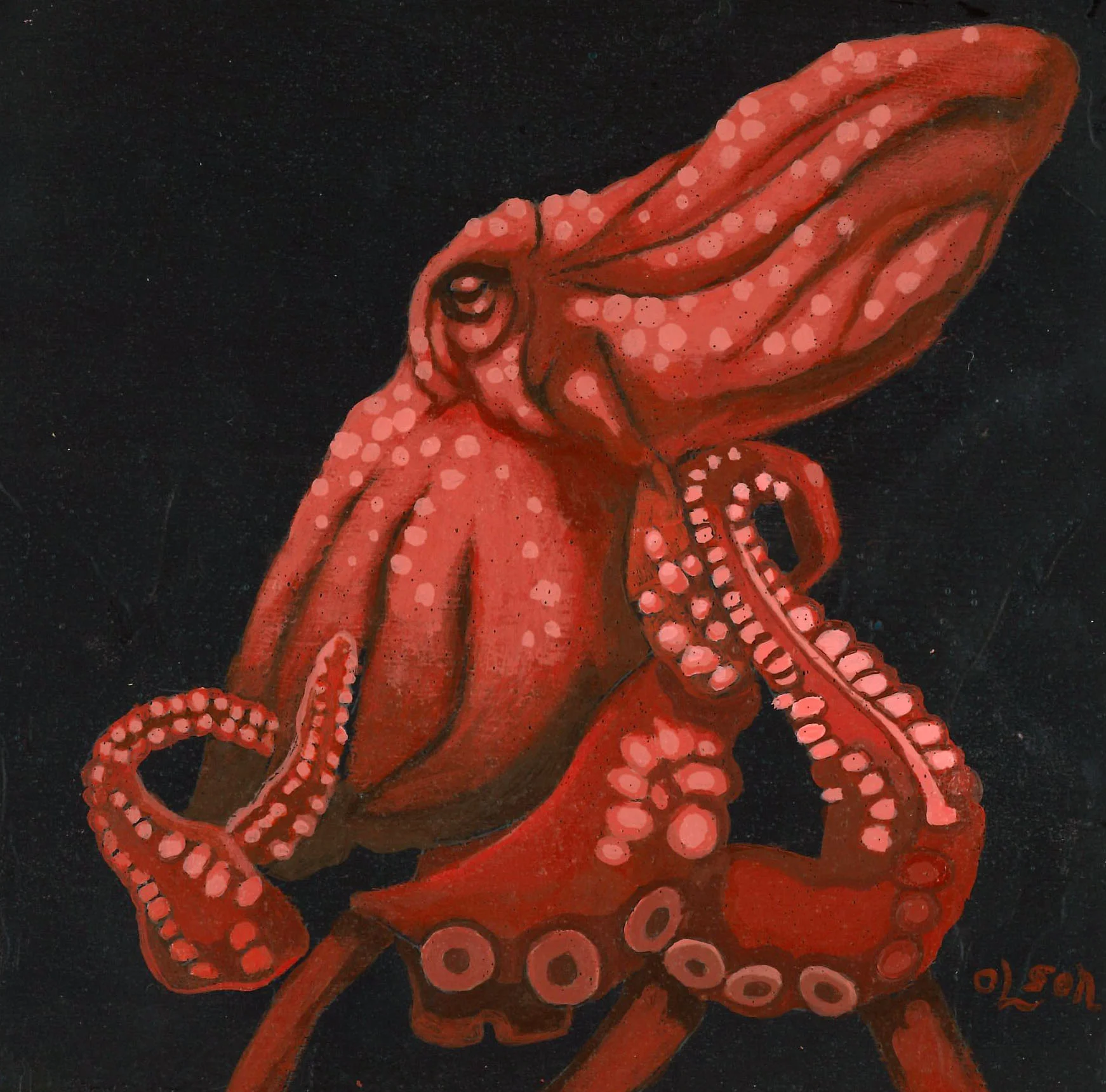 Christopher Olson-Walking Octopus-Acrylic-6x6in.-2018-$300.00.jpg