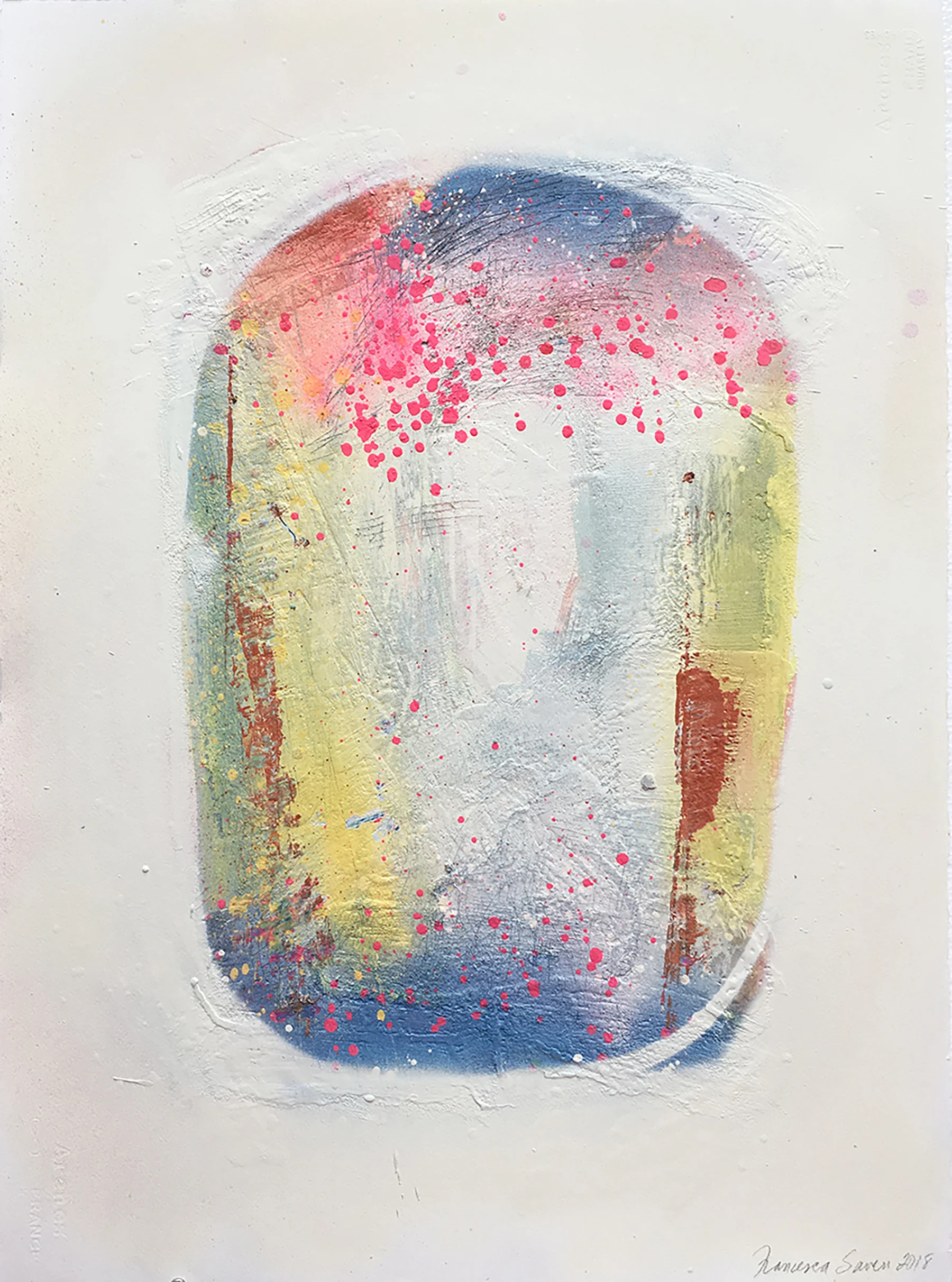 FrancescaSaveri-_Pillowtalk IX_-30_x22_-framed-encaustic on paper-2018-$1200.jpg