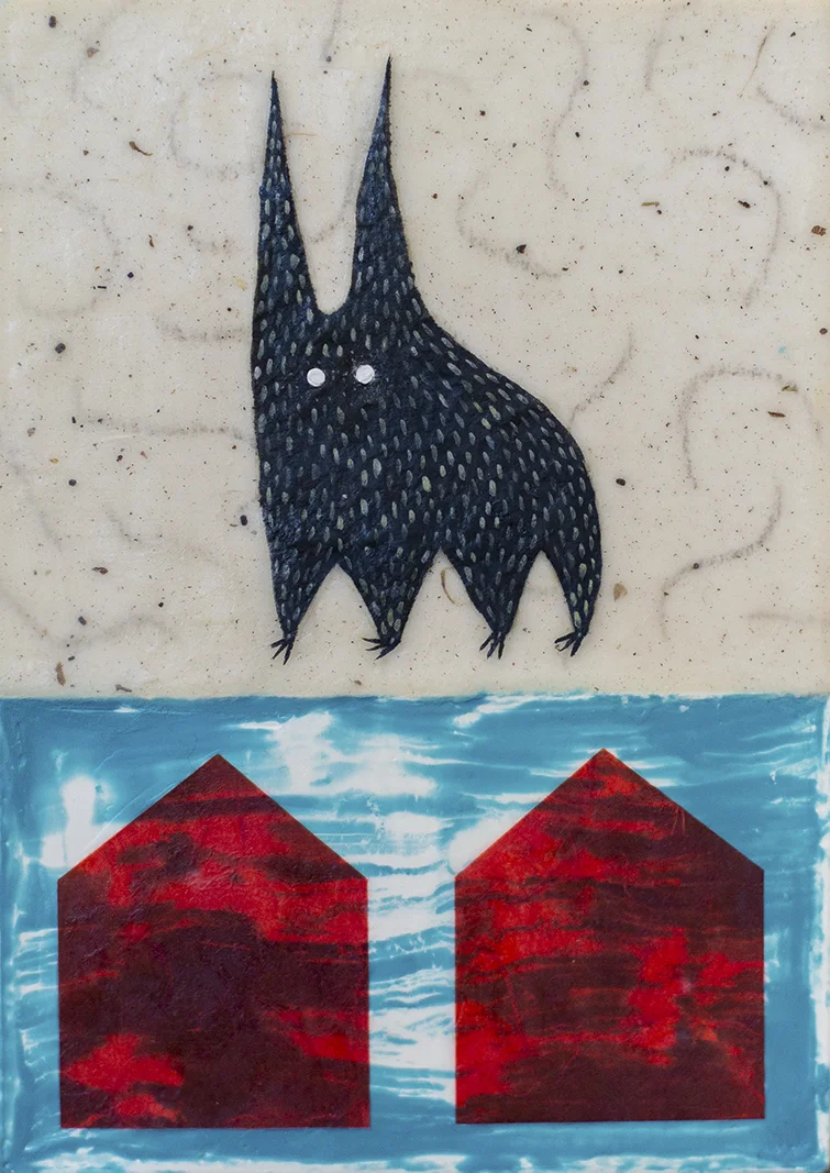 Wade Asa - Won Over - Encaustic, Mixed Media - 5x7 - 2019 - $230.jpg