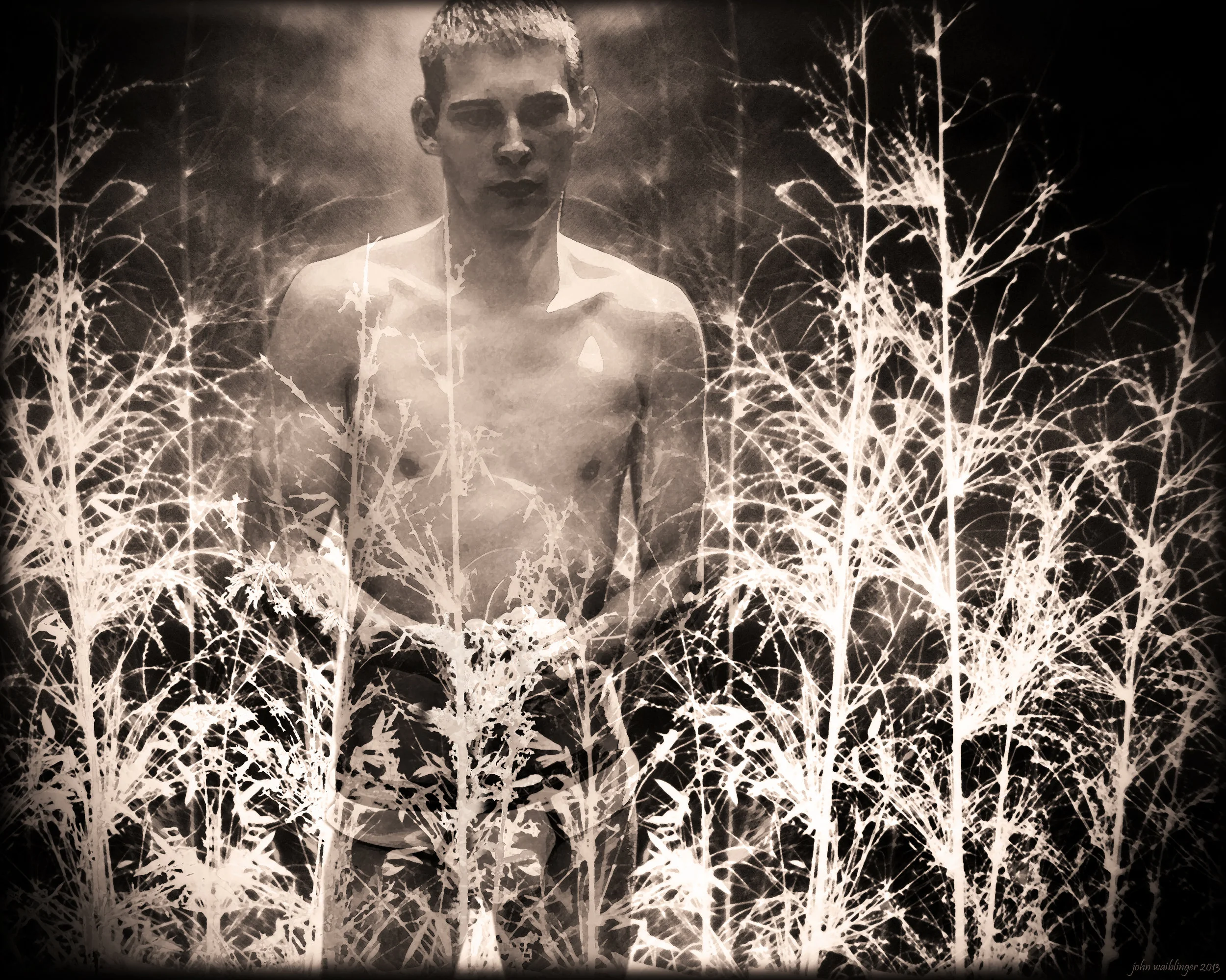 John Waiblinger-Flaming Angel-Digital-Art printed on Aluminum-20Wx16H-2012-$495.jpg