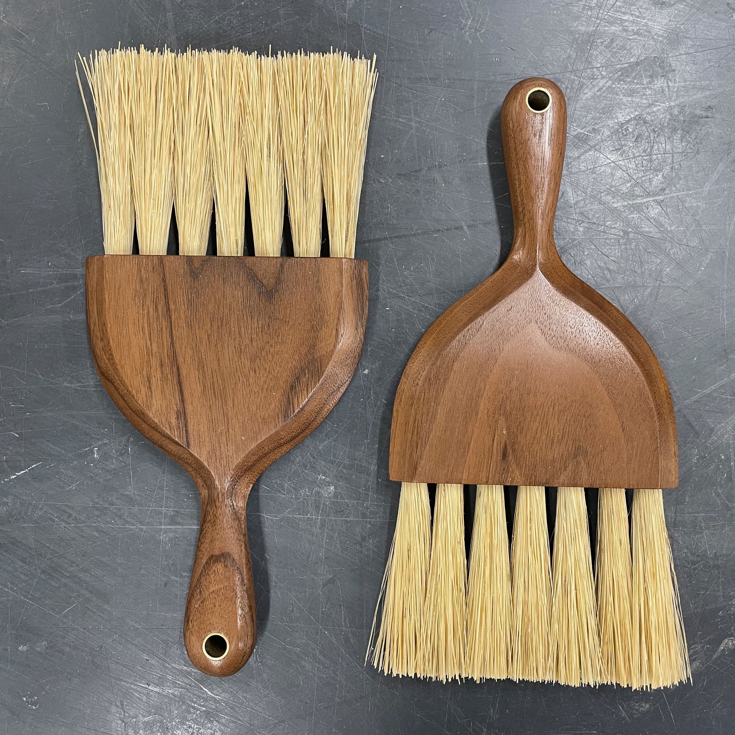 Walnut bench brushes