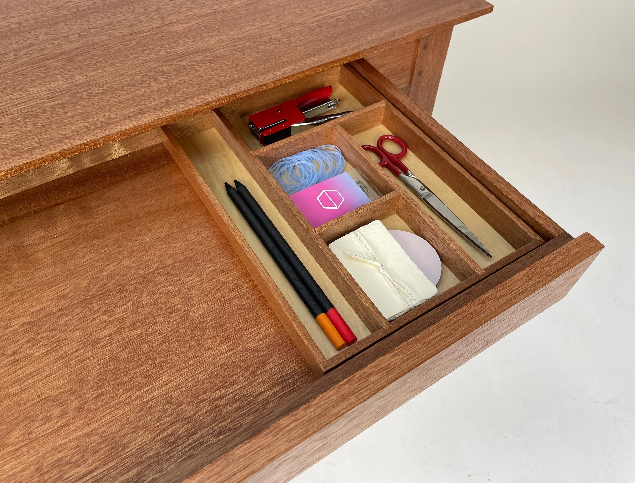 Mahogany Desk drawer organizer