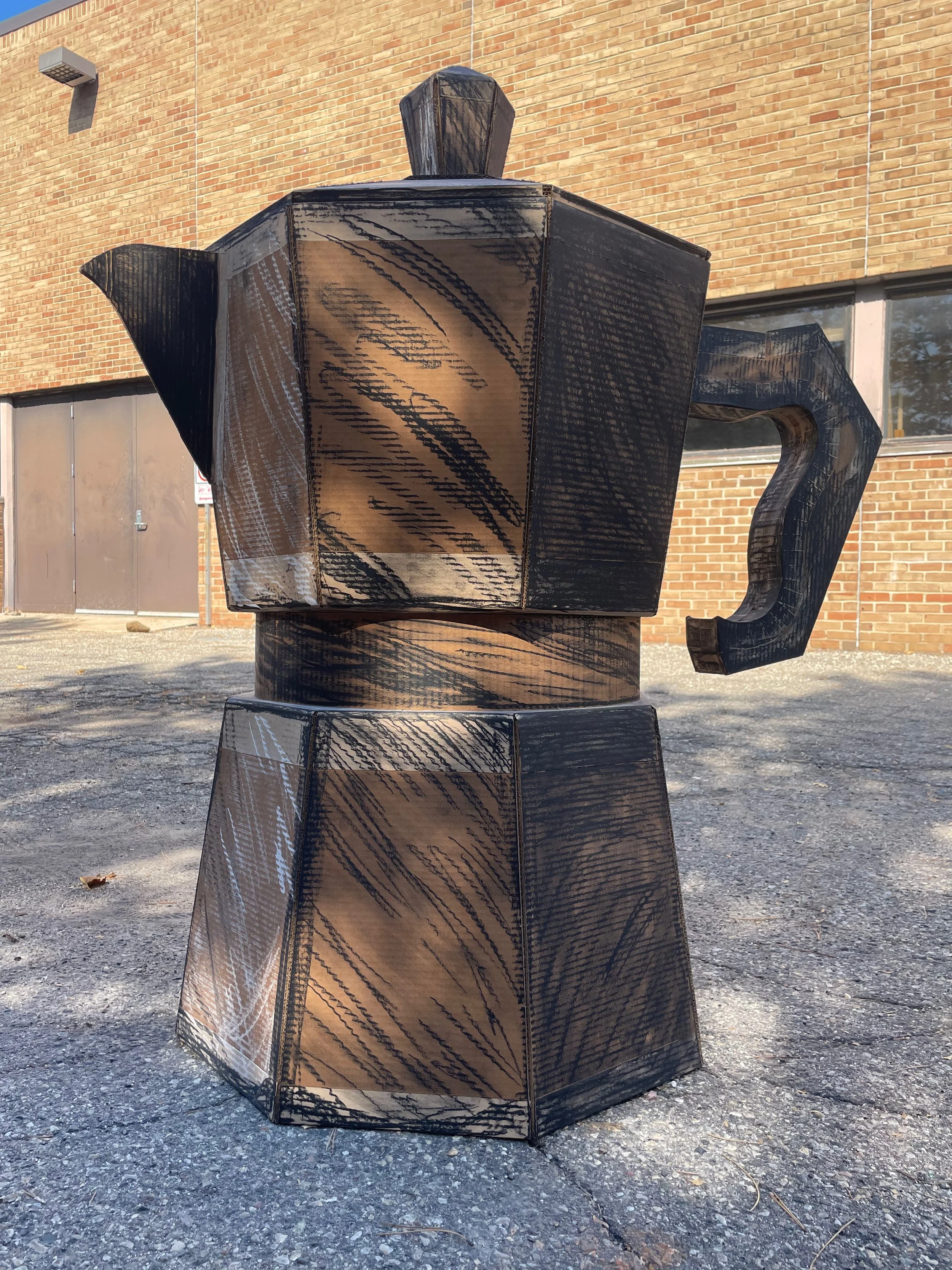 William Kentridge's Self Portrait as a Moka Pot costume