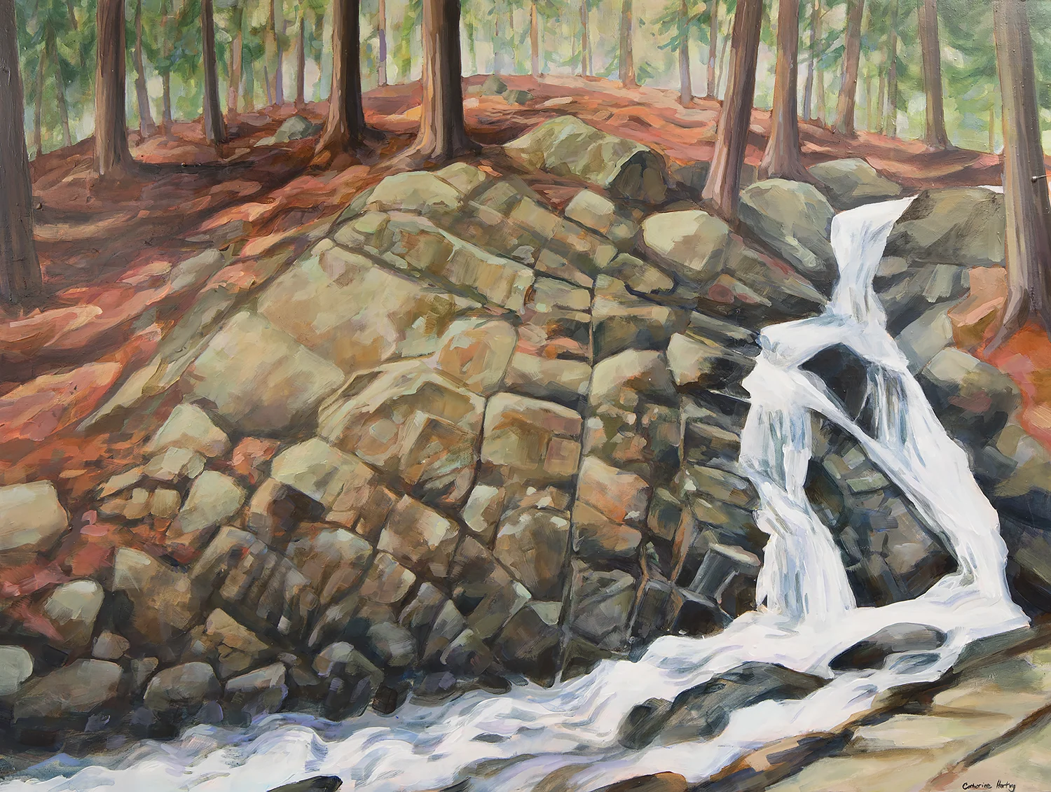 "Mossy Cascade in April"