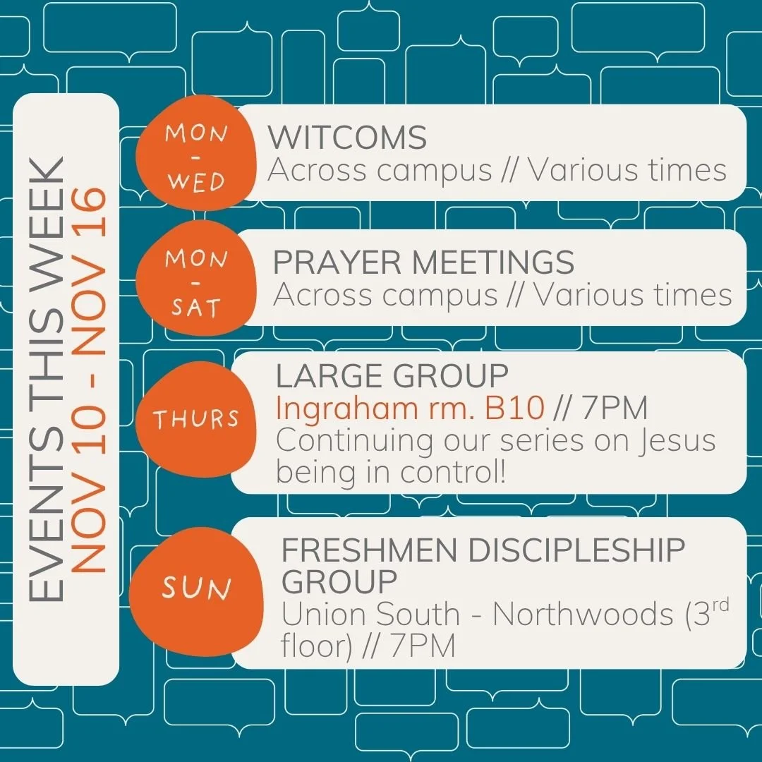 Crack out that winter coat, and come join us for one of our awesome events happening this week!

Have a great Monday everyone!