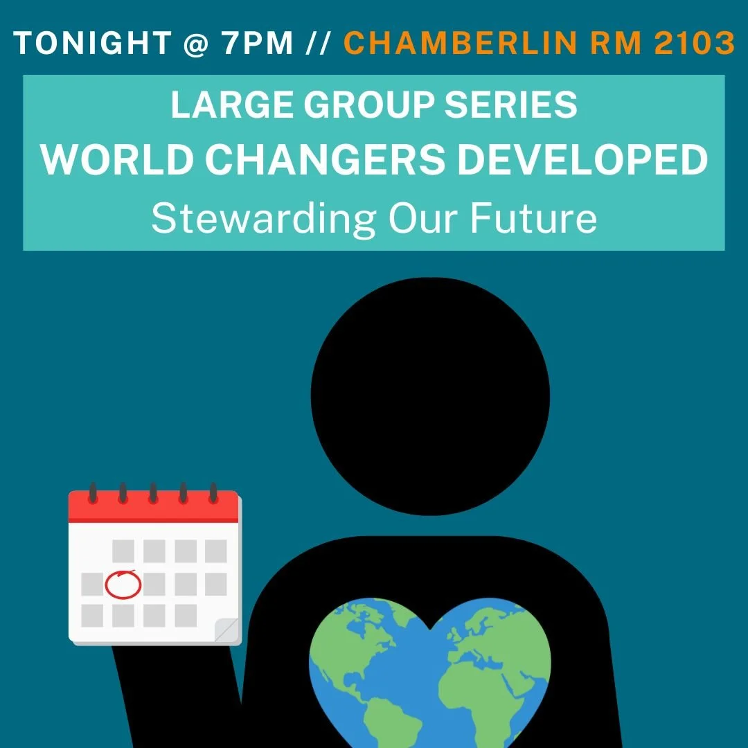 Becoming a world changer takes intentional thinking around the use of our money and time. But how do our future plans play a role in our ability to change the world? Come find out as we wrap up our Large Group series all about becoming world changers