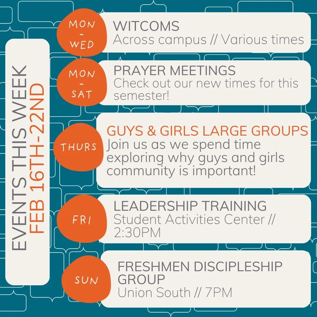 We LOVED spending time with you last week! Want to hang out again this week???

Join us for one, or all, of our events coming up this week!