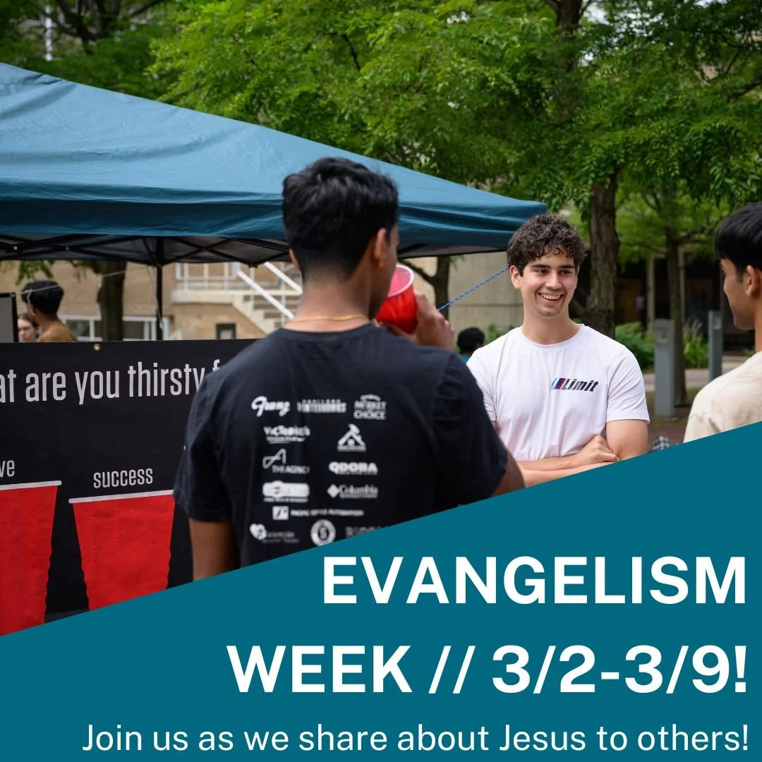 Welcome to EVANGELISM WEEK!!! From March 2nd-9th, we will be seeking out opportunities to share about Jesus to those around us!

Check out our gospel displays where we discuss how God cares for our anxiety, and come see the Mark Drama and experience 