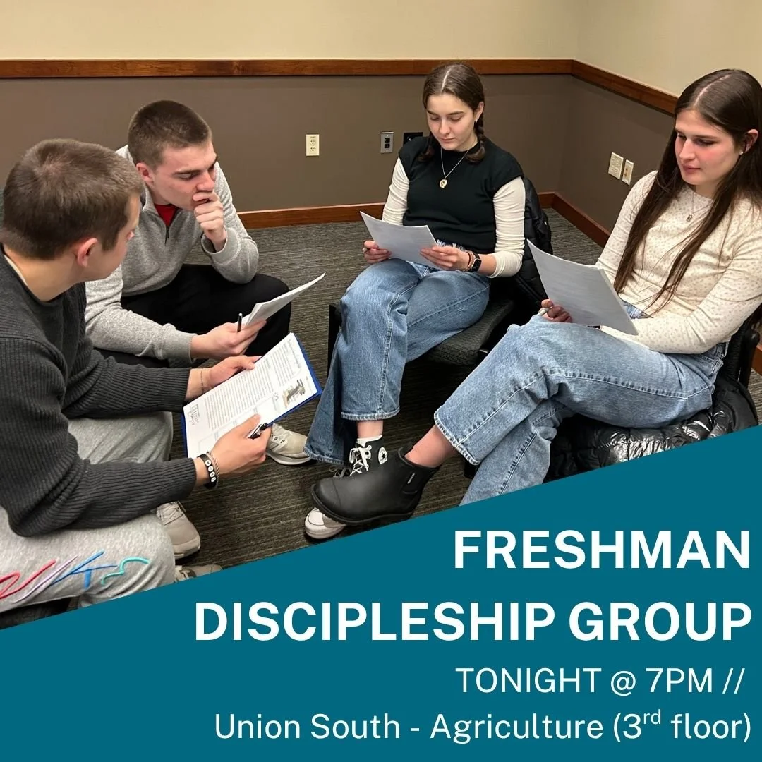Need a break from watching your bracket get more busted? Come join us for Freshmen Discipleship Group TONIGHT at 7PM! We'll be in the Agriculture room on the 3rd floor of Union South!