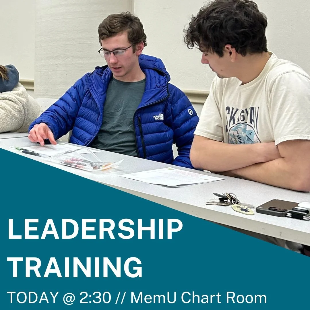 Leadership isn't just applicable during our time at college, but something that can impact the rest of our lives! Join us for Leadership Training TODAY at MEMU as we continue to focus on growing our skills. We're in the Chart Room today which is on t