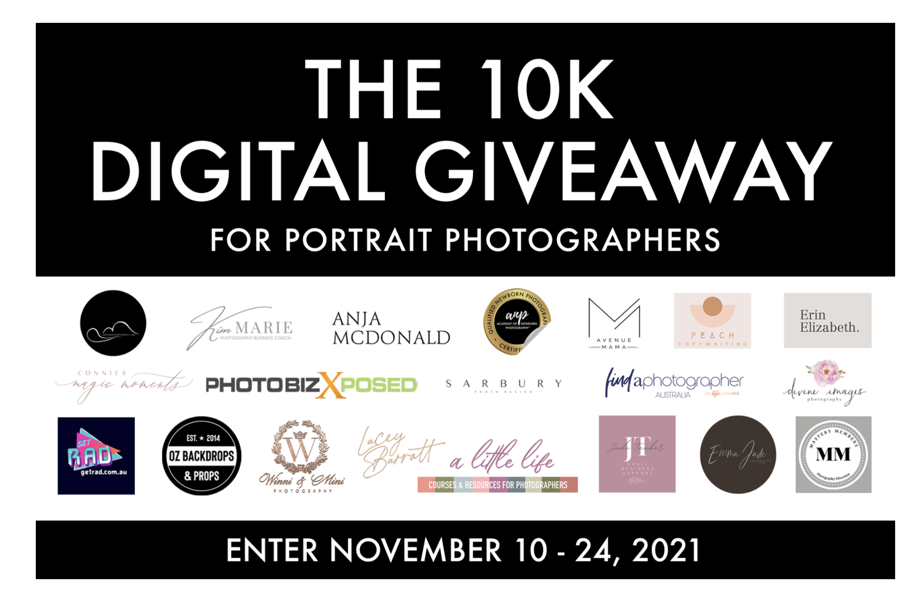 10K DIGITAL GIVEAWAY for PORTRAIT PHOTOGRAPHERS