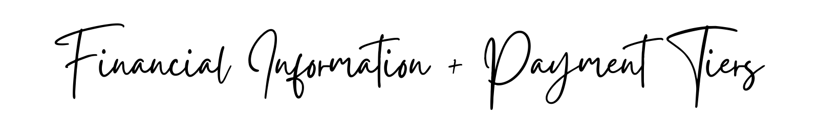 Therapy Financial Information + Payment Tiers
