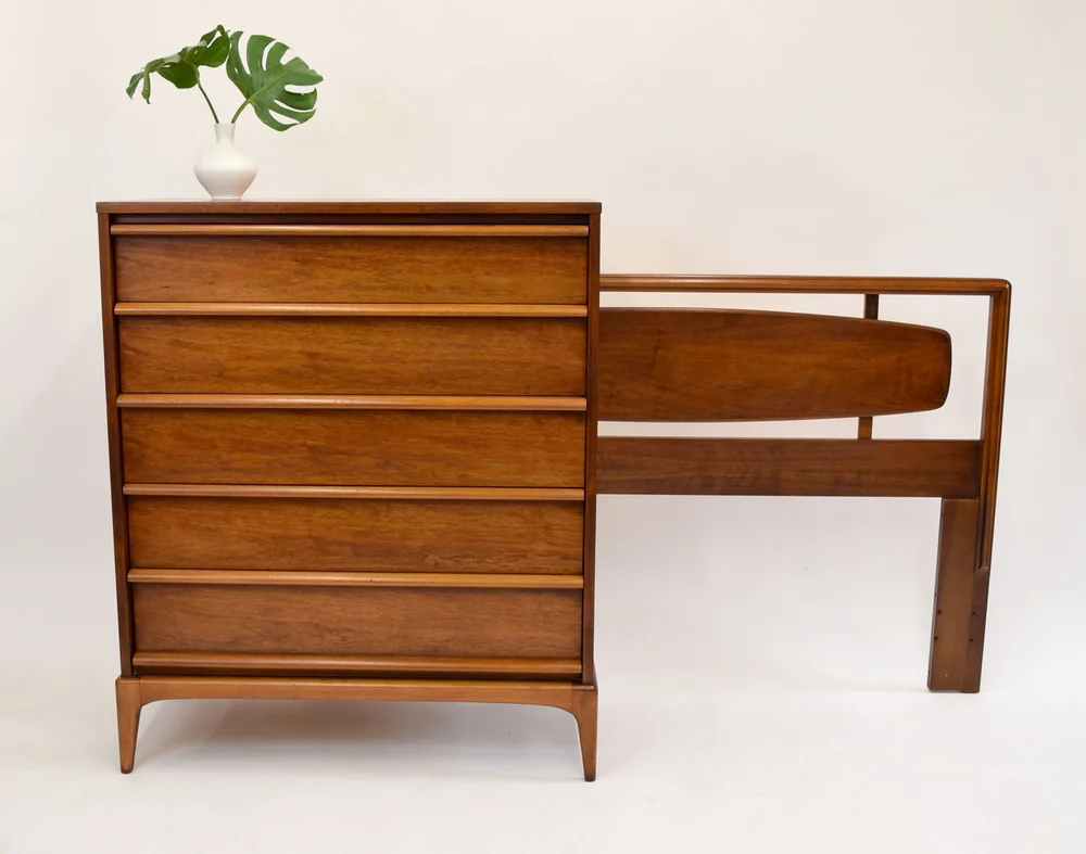 Mid-Century Walnut Highboy Dresser by Lane - SOLD  Vintage Modern Maine