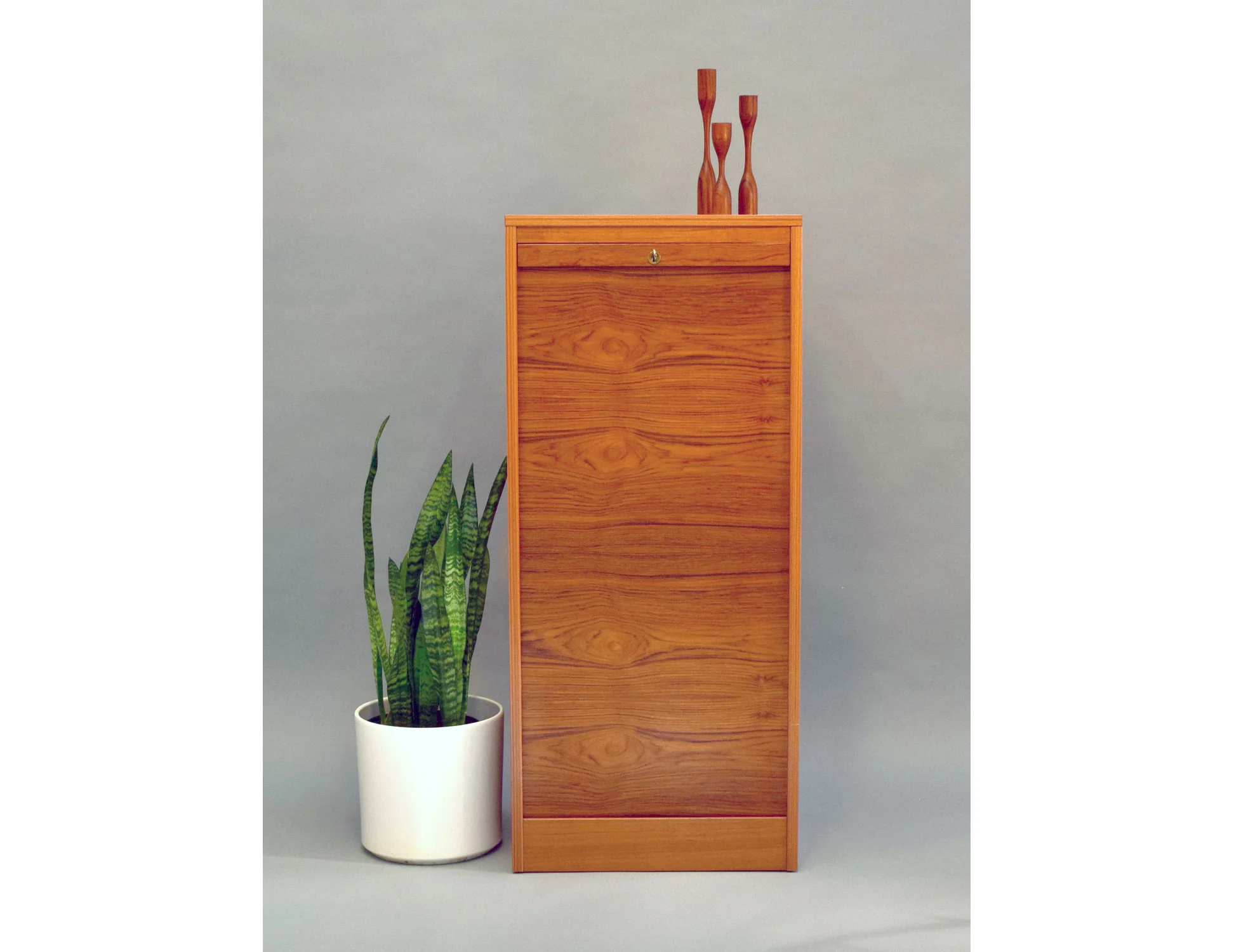 Danish Teak Tambour Door File Cabinet Sold Vintage Modern Maine