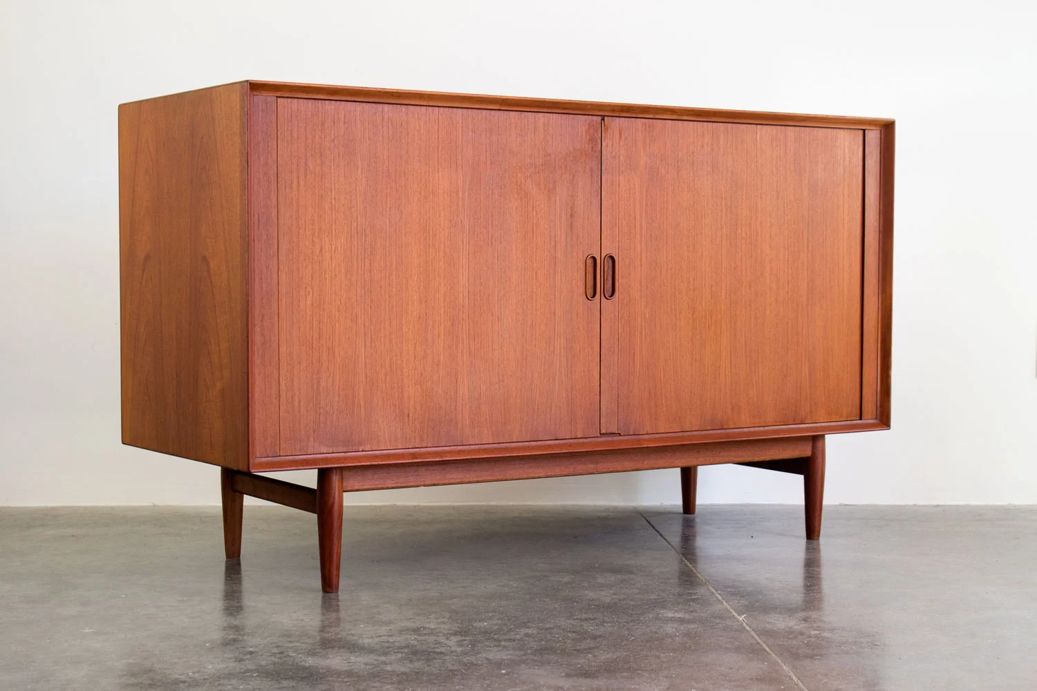 Arne Vodder Teak Stereo Cabinet Or Bar With Tambour Doors Sold