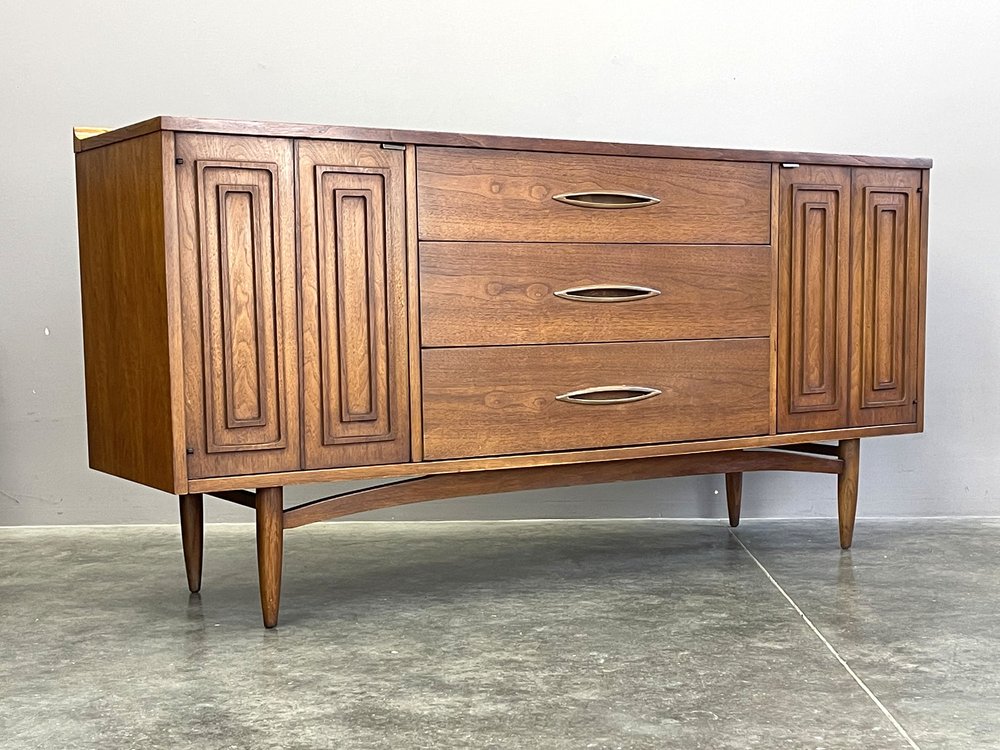 SOLD Mid-Century Broyhill Sculptra Credenza — Vintage Modern Maine