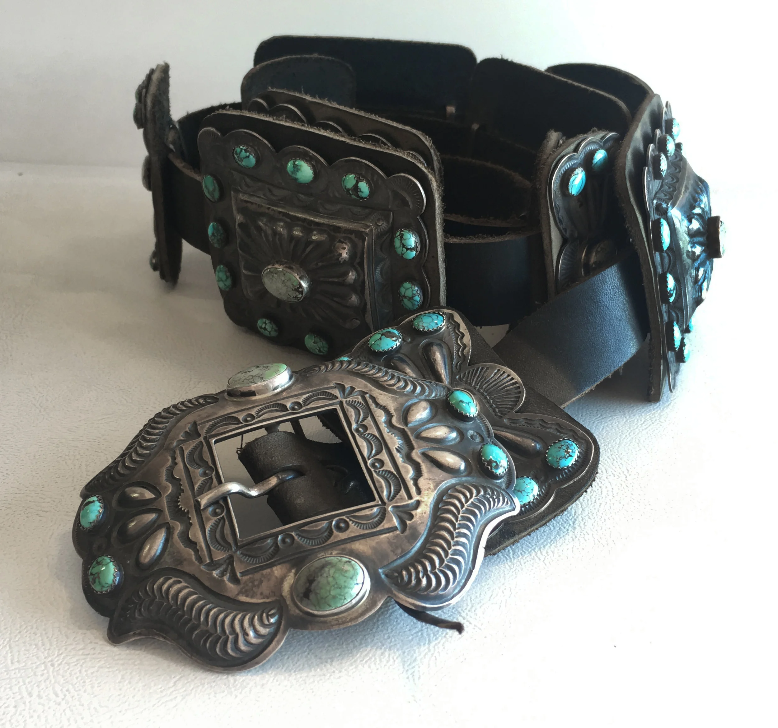 Kirk Smith Concho Belt — Grey Wolf Gallery display picture 1