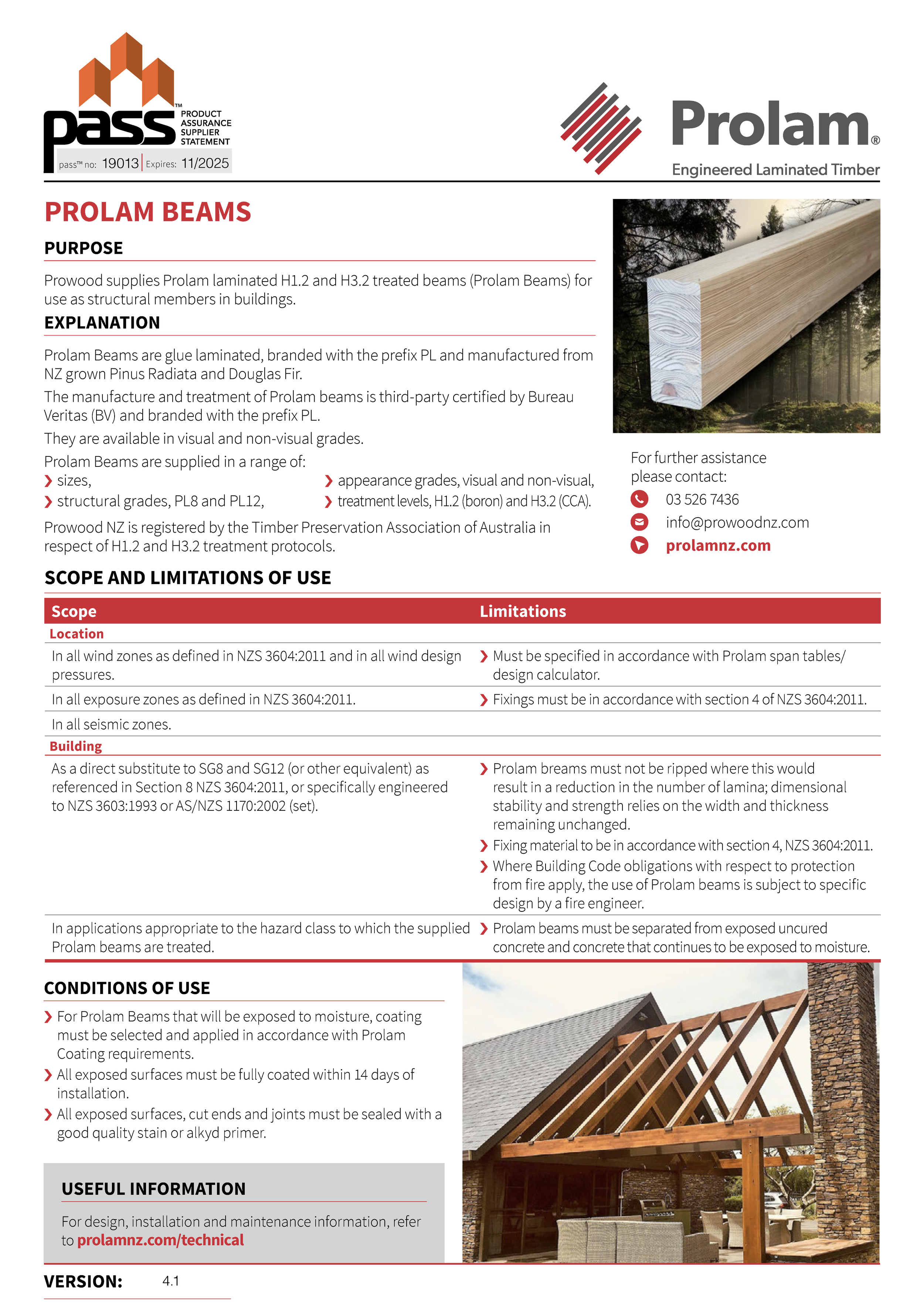 Prolam beams pass™