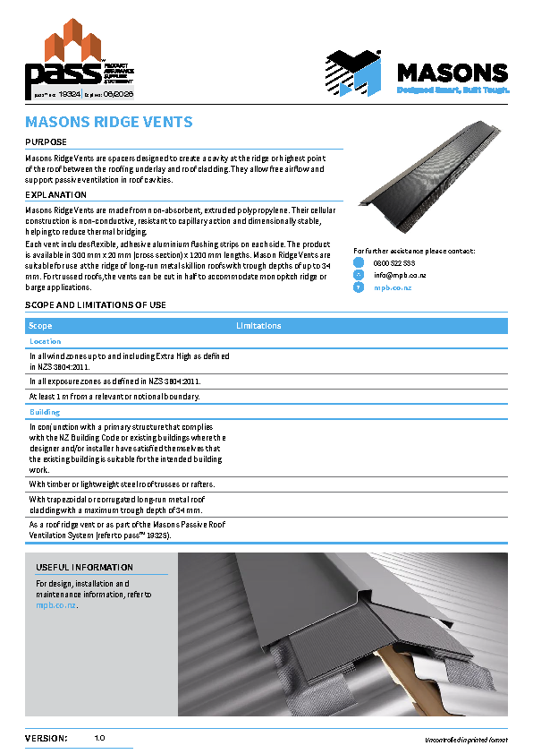 Masons Ridge Vents pass™