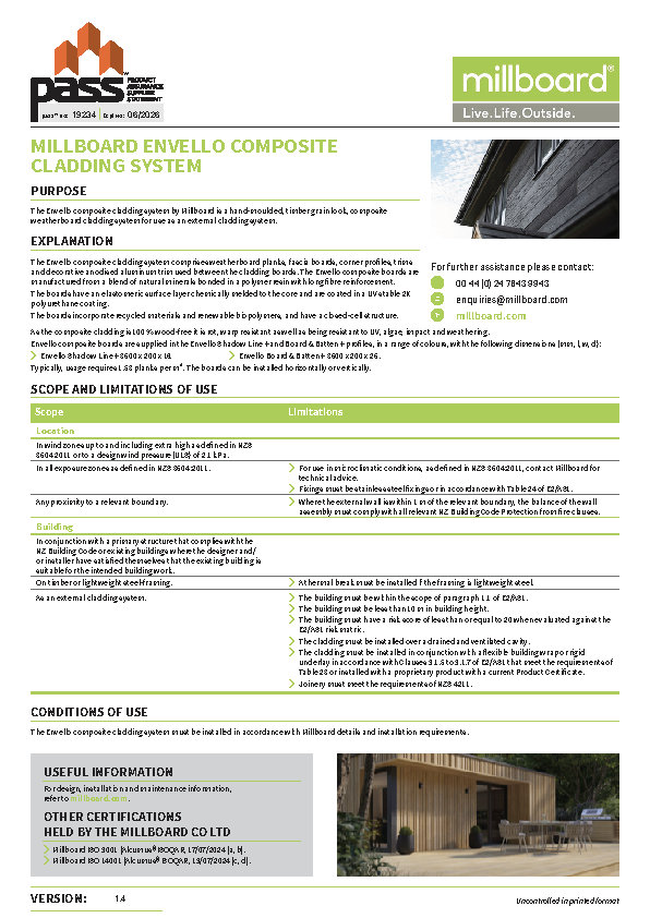 Millboard Composite Cladding pass™