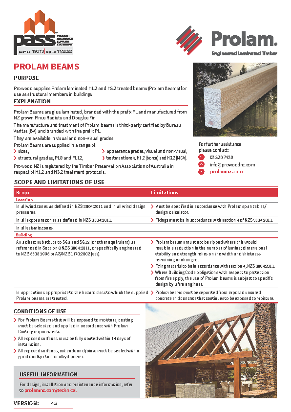 Prolam beams pass™