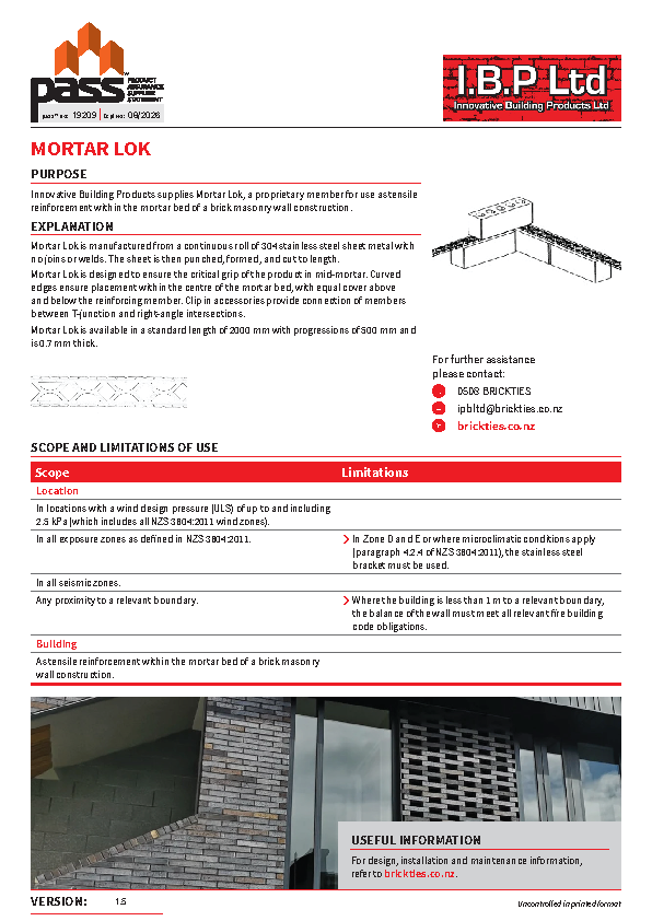IBP Mortar Lok pass™