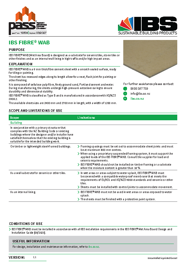 IBS FIBRE WAB PASS™