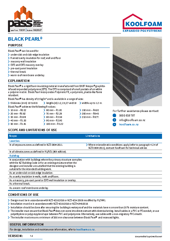 Koolfoam Black Pearl pass™