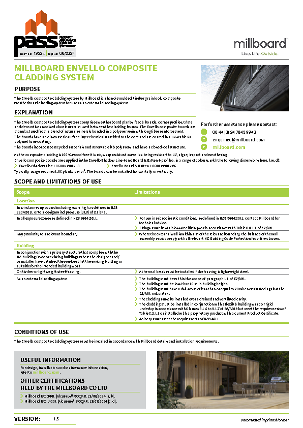 Millboard Composite Cladding pass™