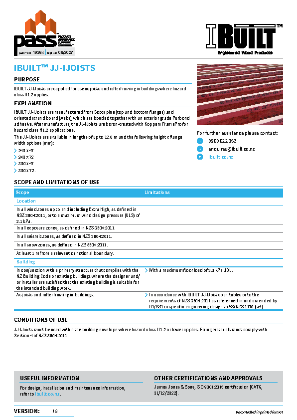 IBUILT™ JJ-IJoist pass™