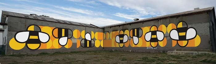 5th and Pine "Pop up Bee park" Mural, Vancouver, BC
