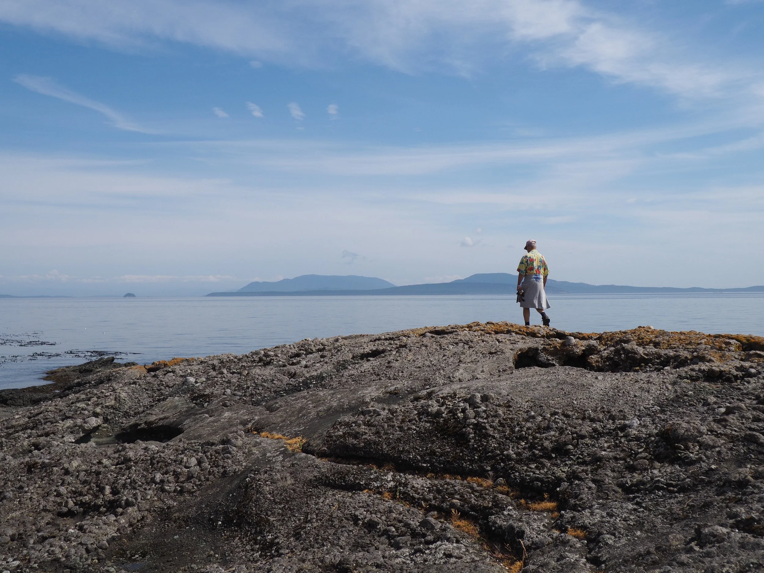My dad on Pender Island.