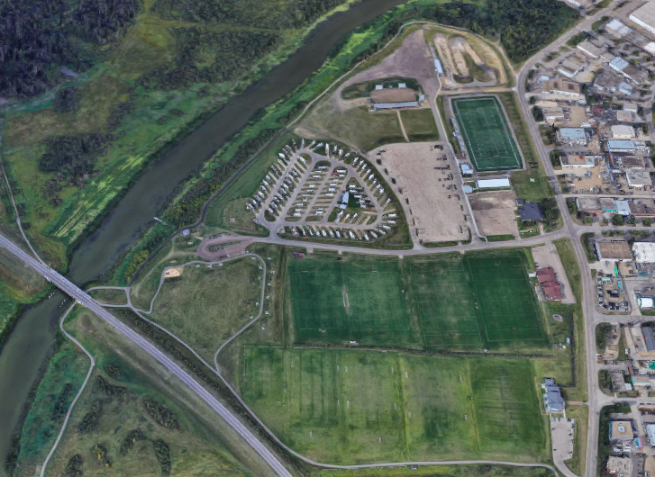 The redeveloped recreation facilities at Riel Recreation Park.