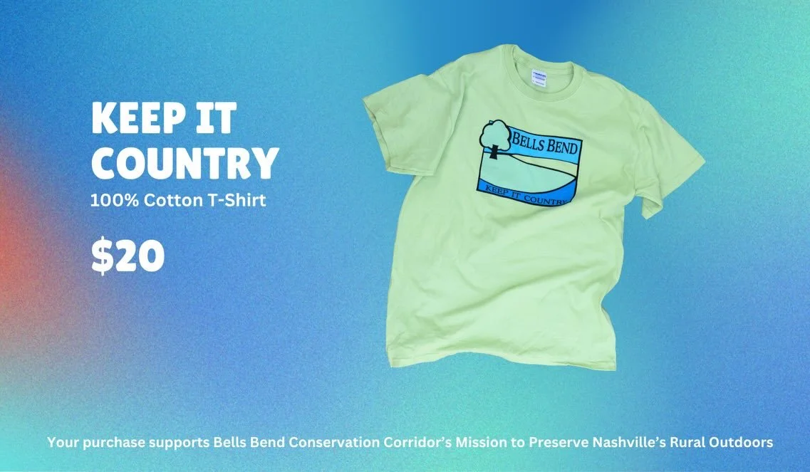 Don&rsquo;t forget about our online store! You can support Bells Bend Conservation Corridor and also get some sweet gear. This Keep It Country tee is one of our faves. Tank tops, hats, tote bags, stickers and more online! You can also visit the Bells
