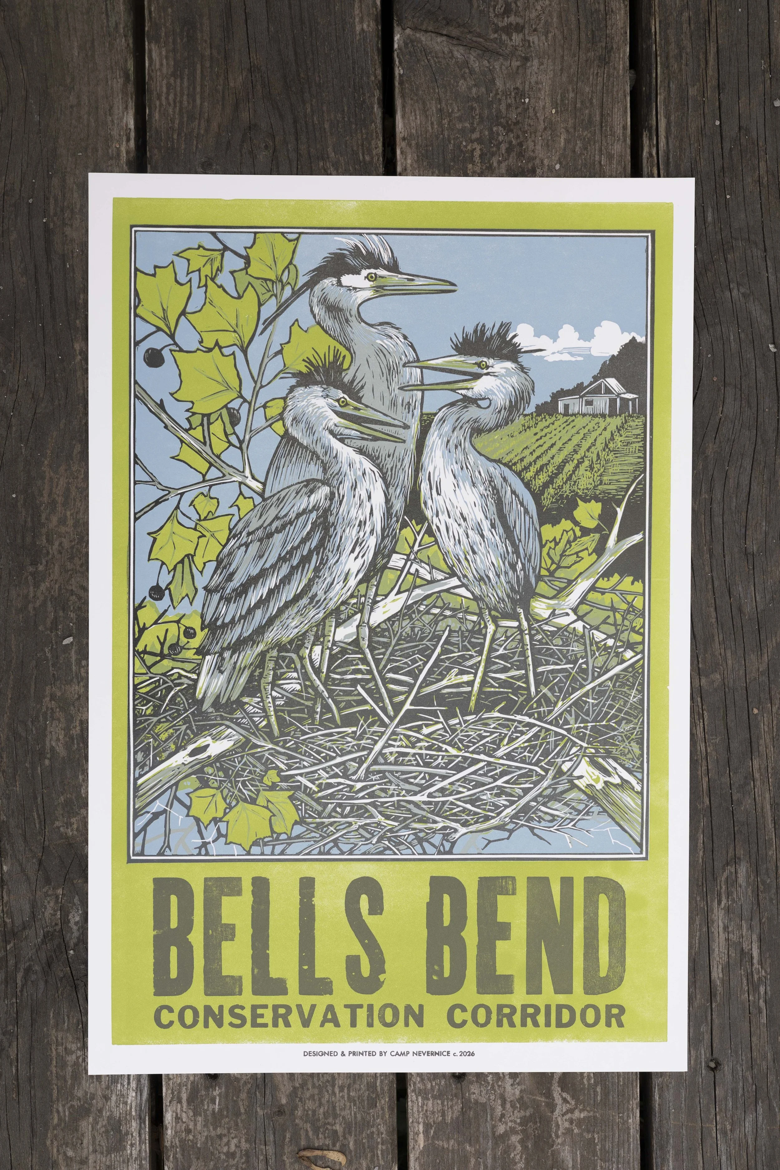 Bells Bend Conservation Corridor Poster by Camp Nevernice
