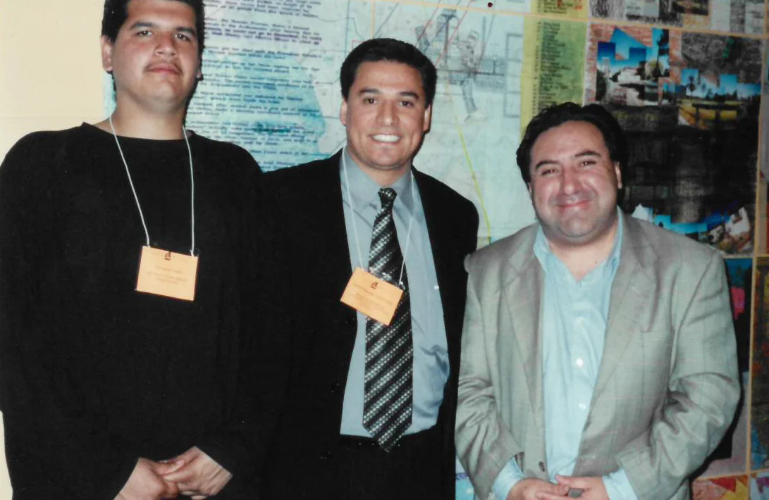 artworx LA student, LA City Councilman Jose Huizar, and Ulises Diaz.