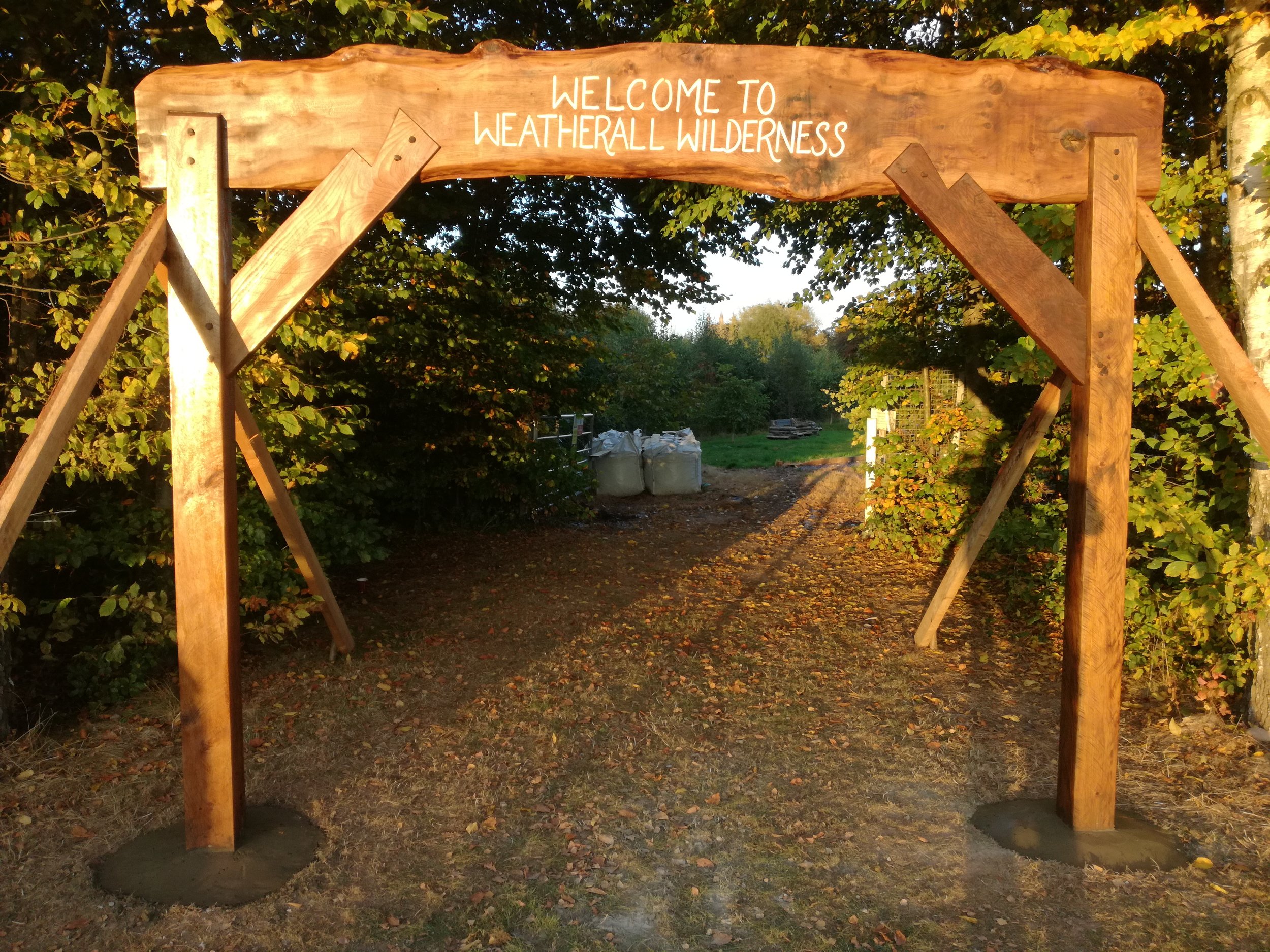 Carved Site Entrance Sign