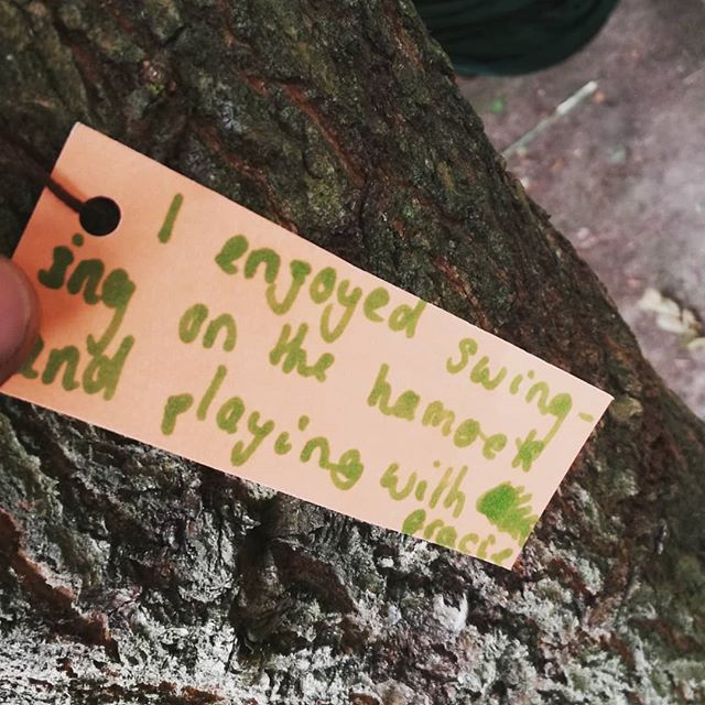We asked the children to write what they'd enjoyed and hang their thought on a tree after our holiday club this week. Here's some of the lovely results!
#forestschools #forestschool #outdoorchildren #learning #woodland #forest #reflection #feedback #summer #summerclub #holidayclub #naturetherapy #natureconnection #wildchildren #freerangekids #naturalplay #naturalchildhood #rootedforestschool