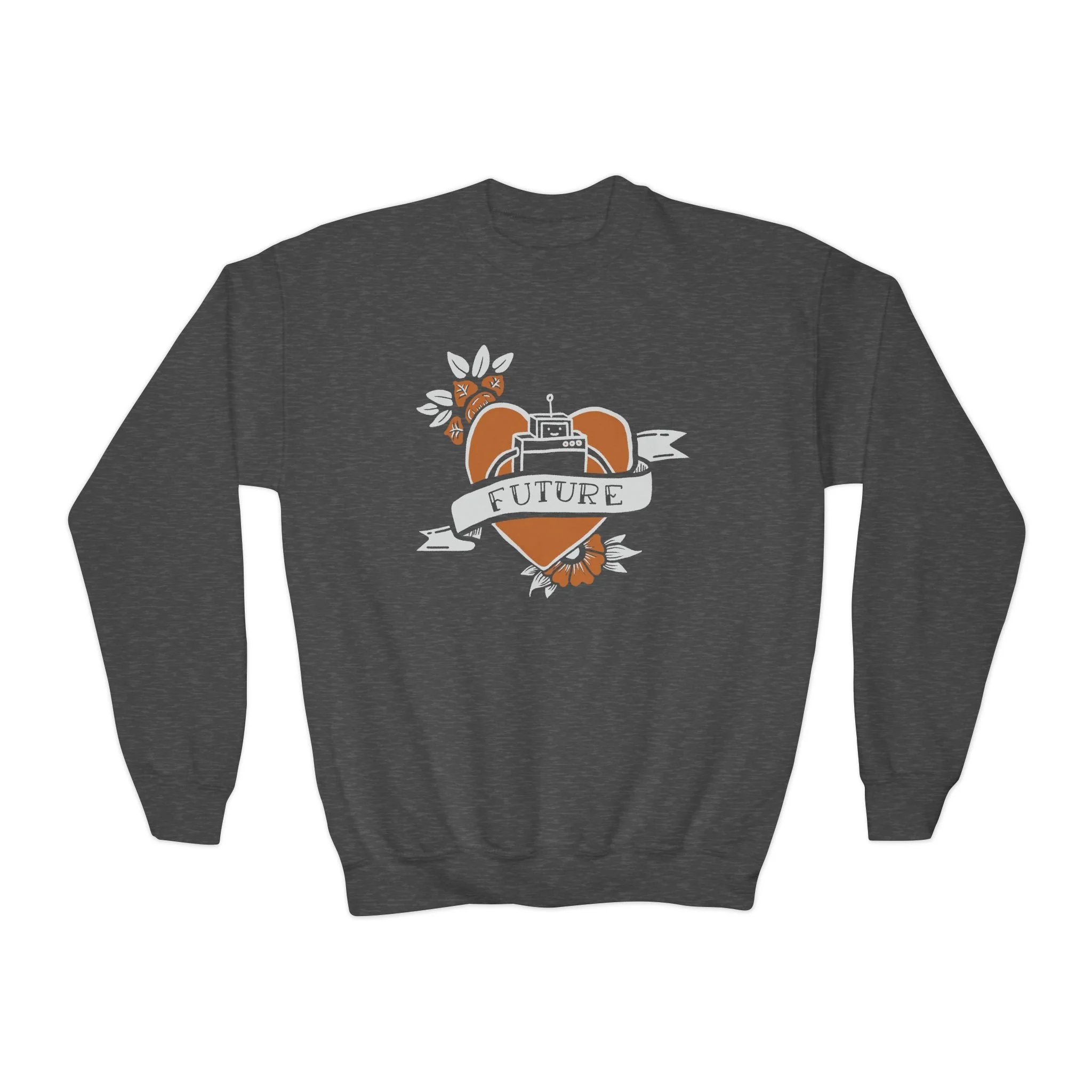 Front kids crew dark gray.png
