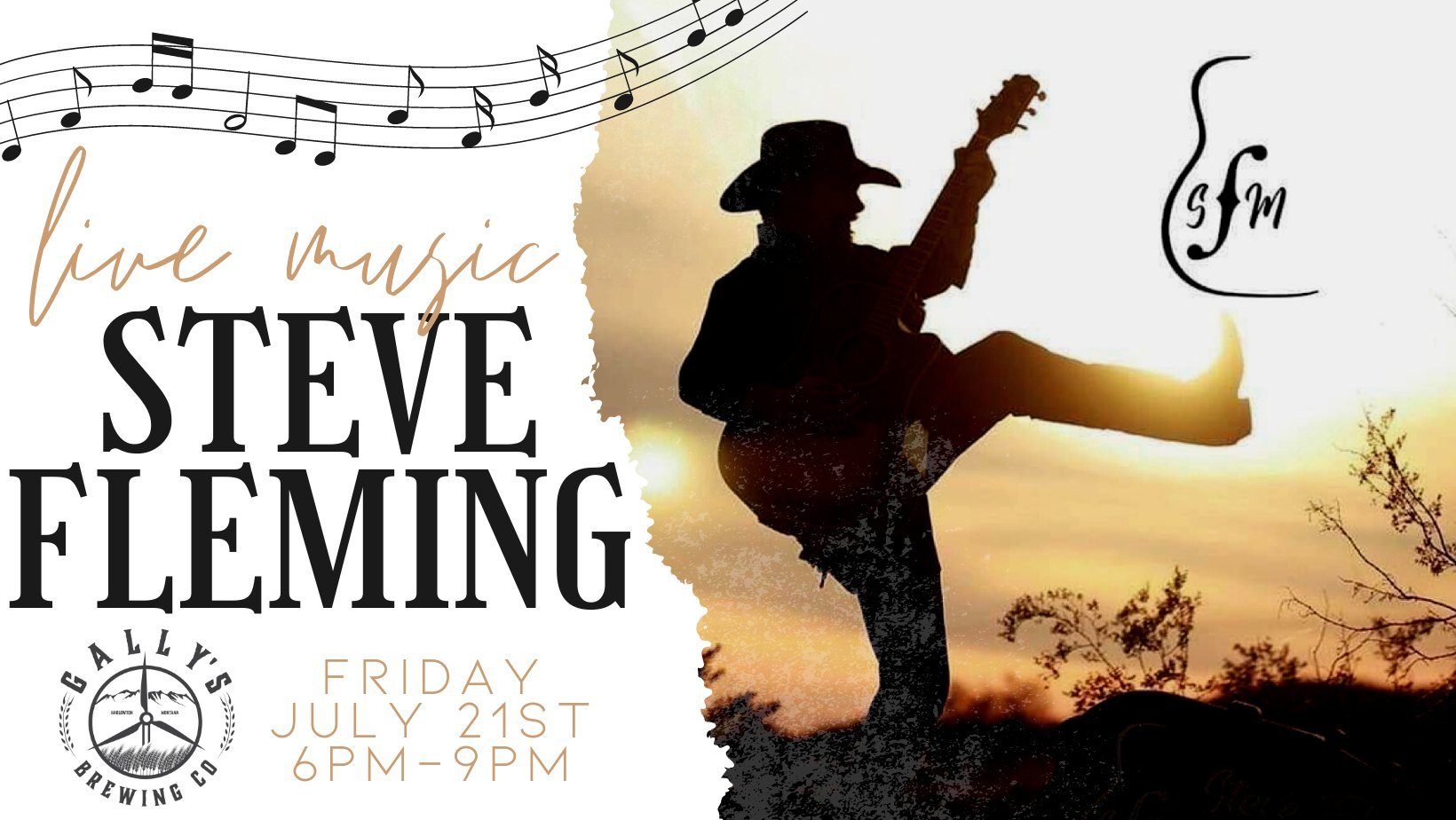 live music steve fleming at gally's brewing july 21 from 6-9 p.m.