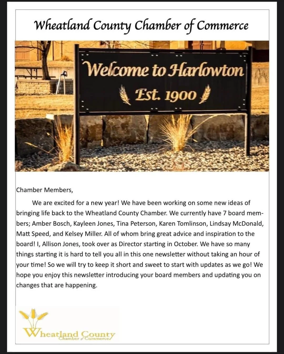 Wheatland County Chamber