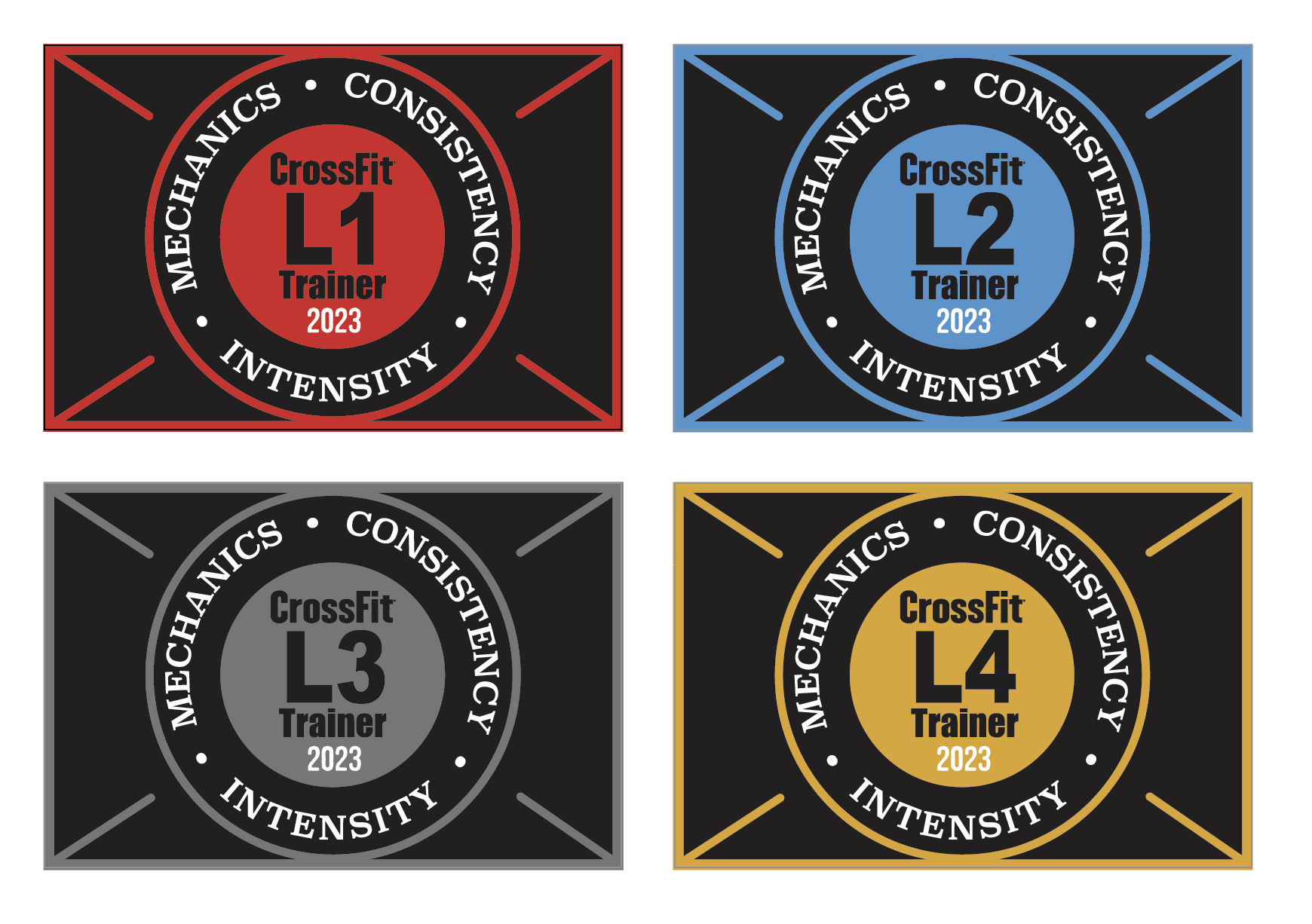  Coaches’ credential patches for CrossFit Education 