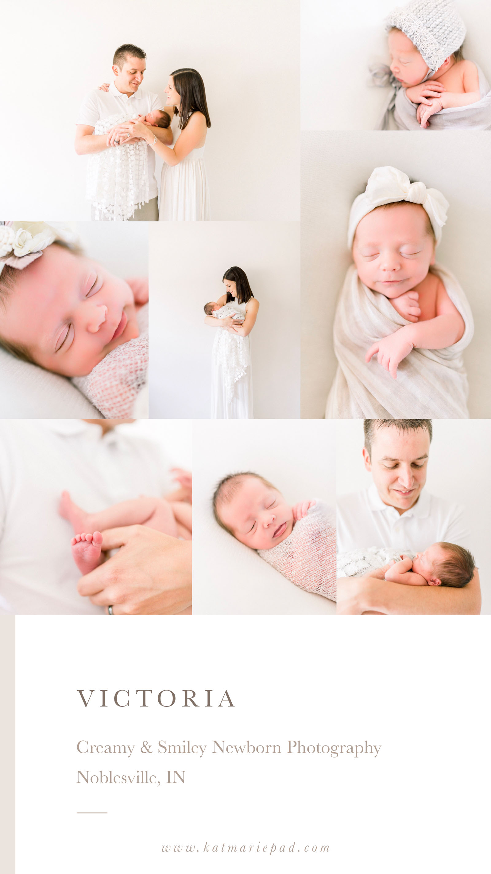 Victoria | Happy Little Newborn Dressed Up in Neutrals | Natural Light Newborn Photography Studio in Indiana — Katerina Marie Destination Elopement & Wedding Photographers in Indianapolis Indiana