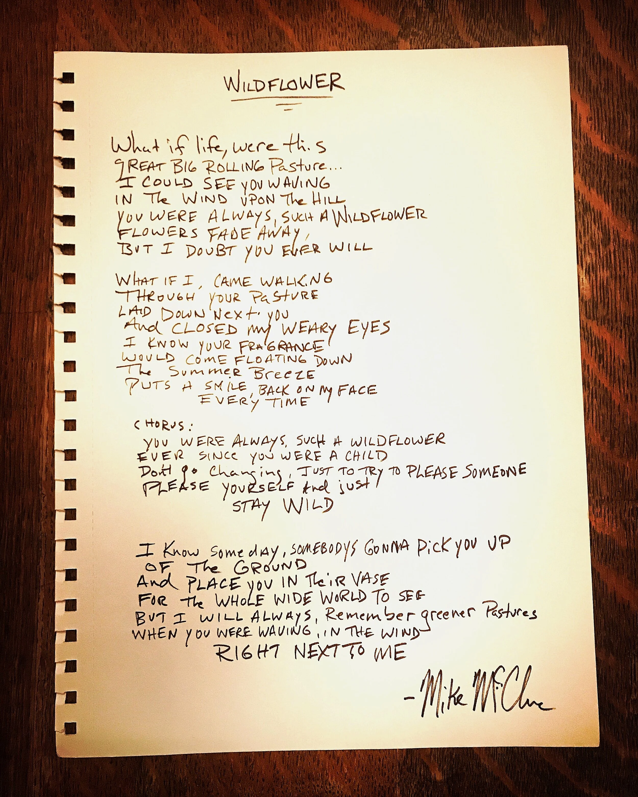 Lyric Sheets - your song choice 