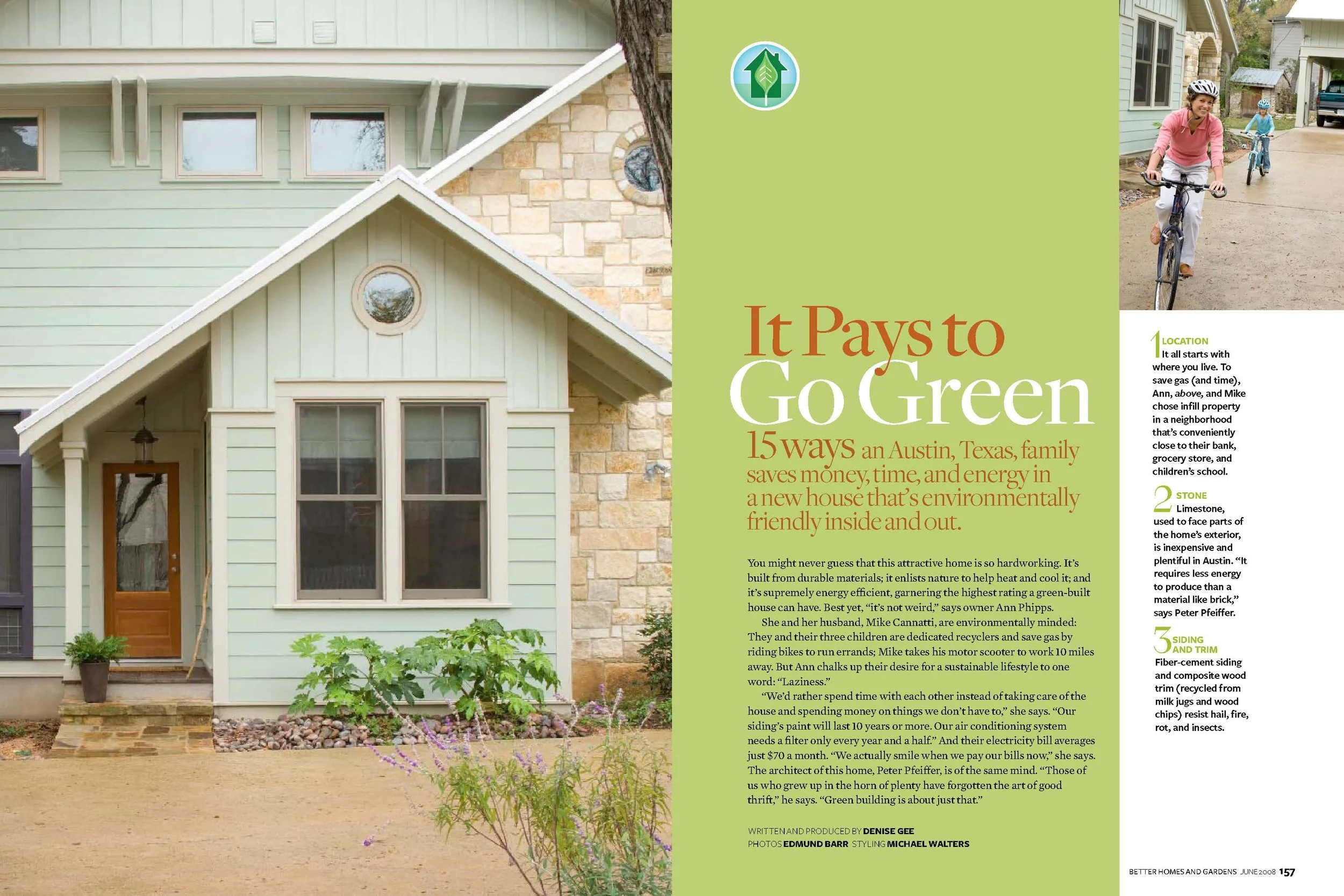 "It Pays to Go Green" (Better Homes & Gardens)