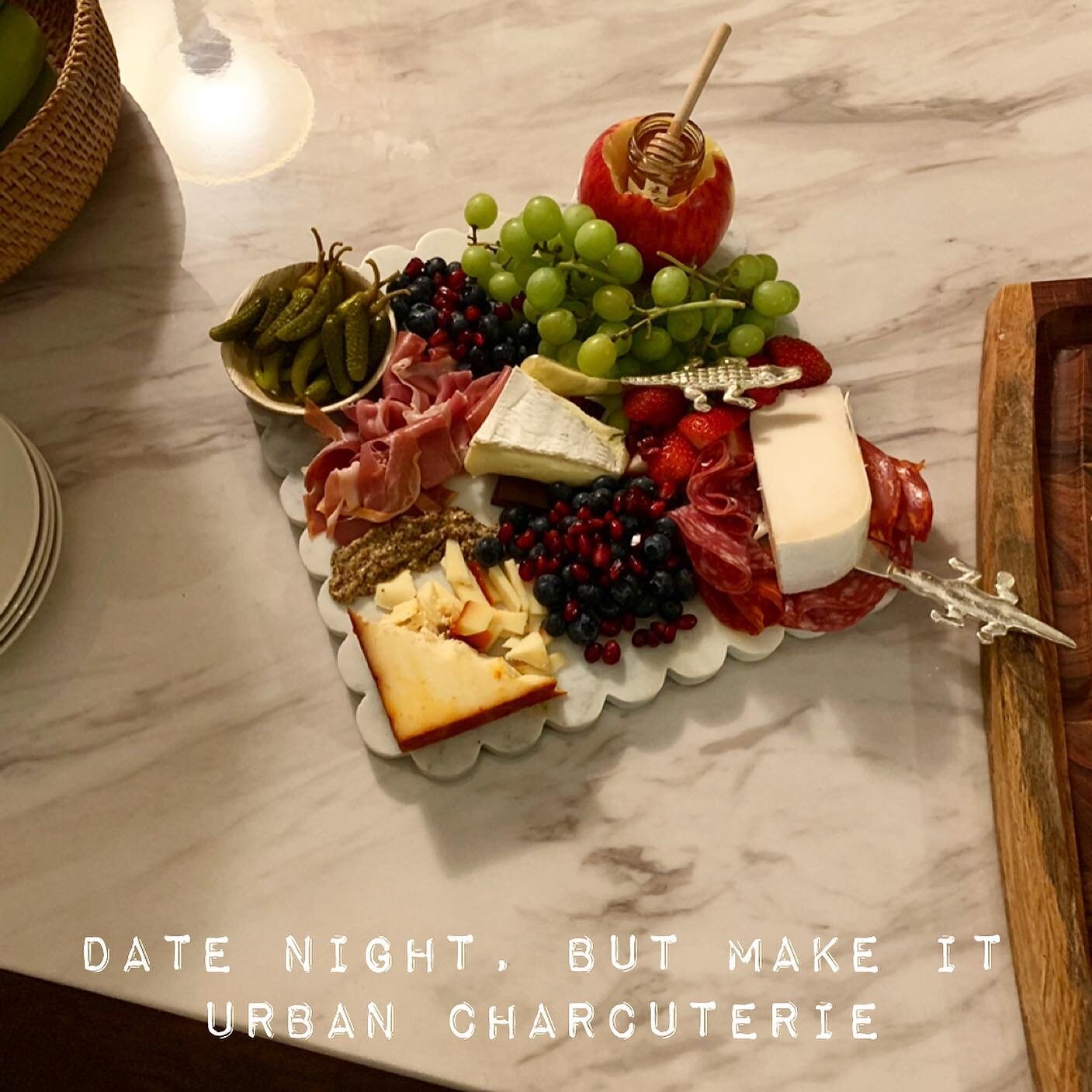 Need in-home date night ideas? Look no further! 
Book your date night board, grab your fave bottles of wine, and have a wine &amp; charcuterie tasting! 

Click the link in my bio to book🥂✨

#urbancharcuterie #uc #ucboards #charcuterie #datenight #fr
