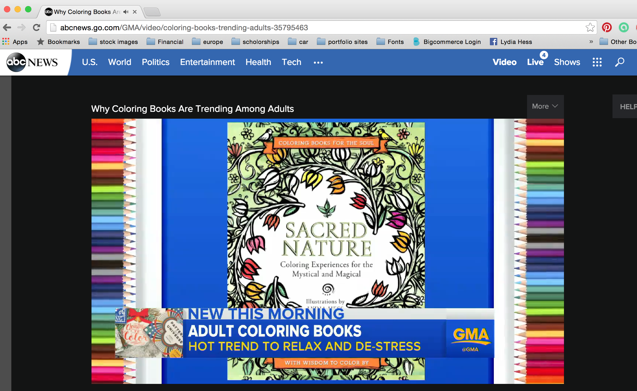 Sacred Nature - Coloring books for the Soul series - published by HarperElixir
