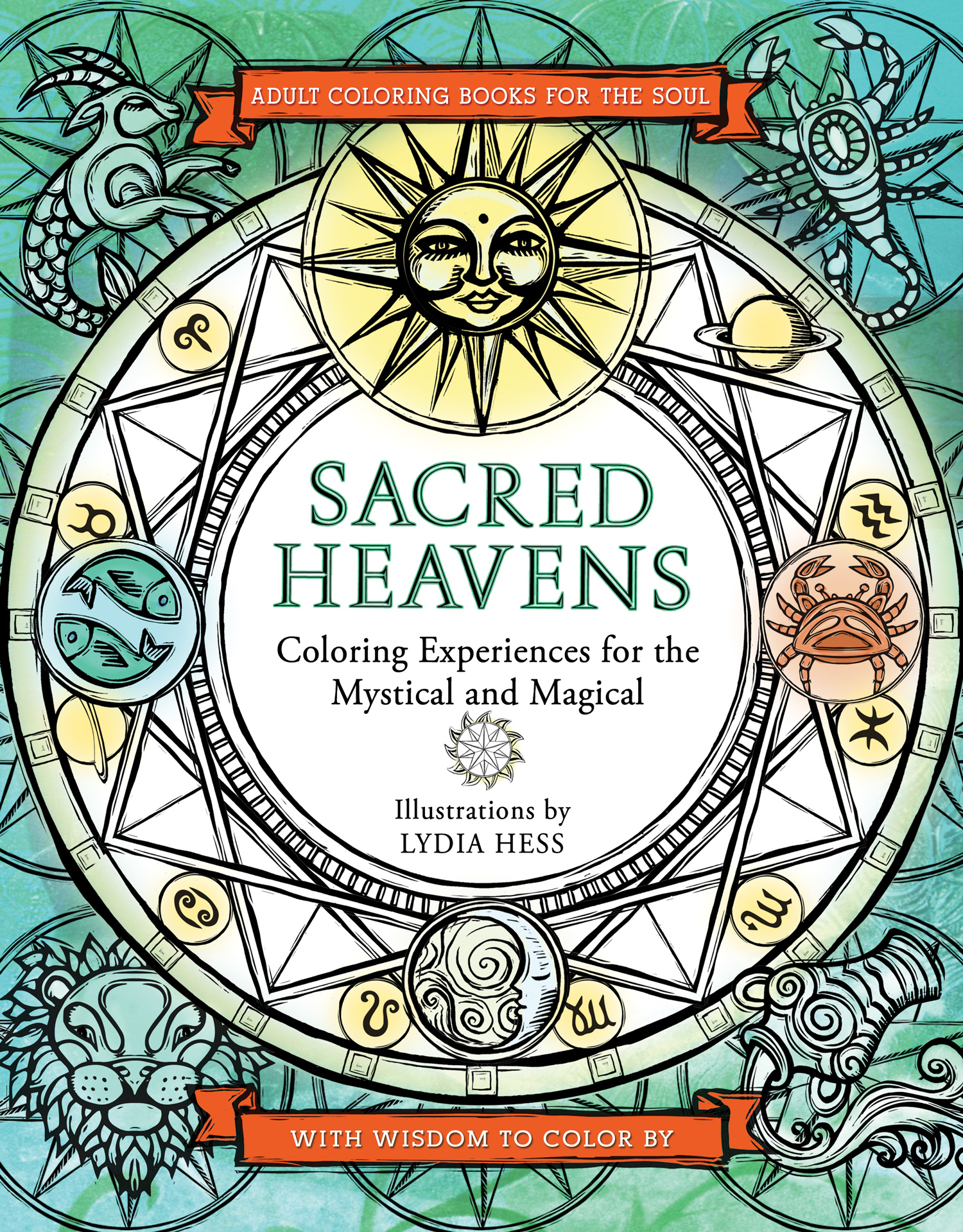 Sacred Heavens Zodiac Coloring Book Lydia Hess Illustration Design