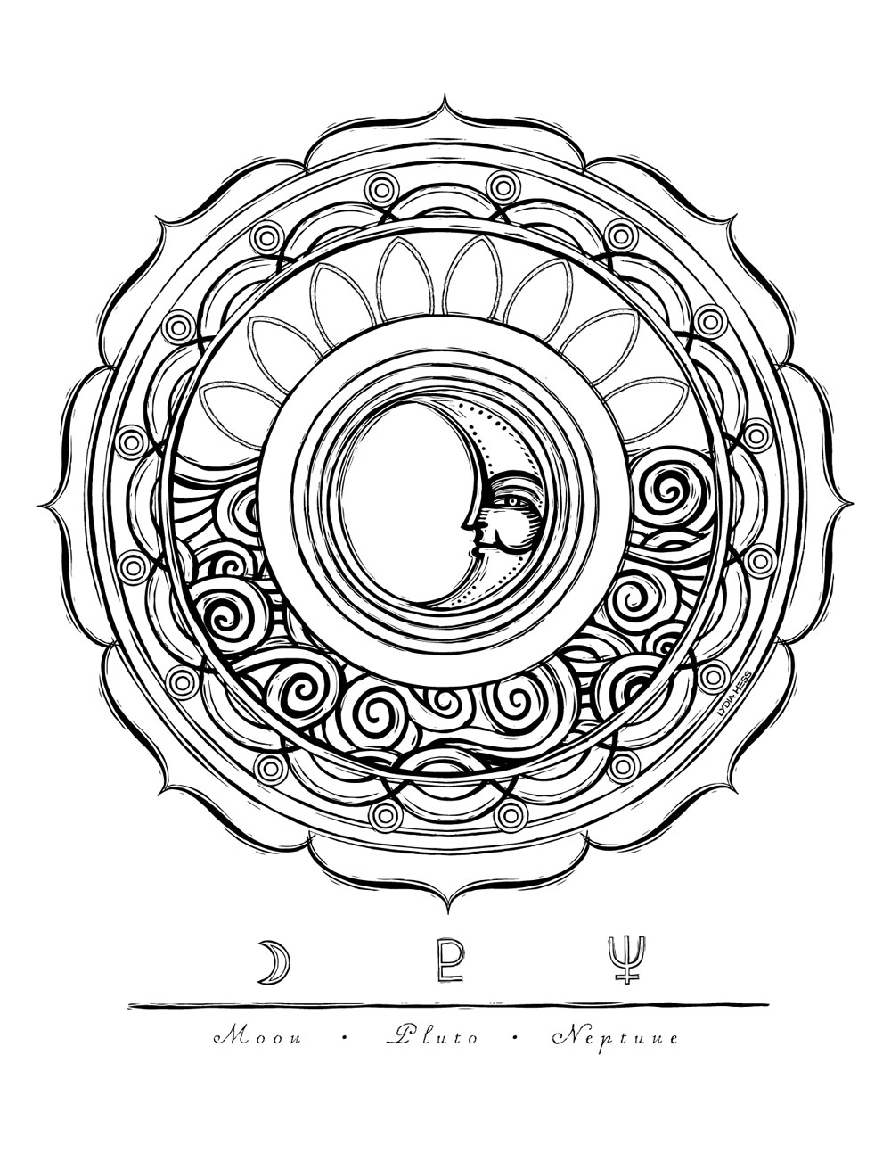 Sacred Heavens Zodiac Coloring Book Lydia Hess Illustration Design