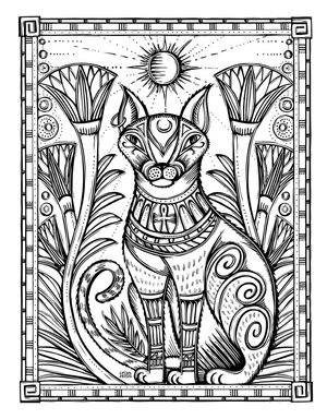 Download Sacred Animals Coloring Book Lydia Hess Illustration Design